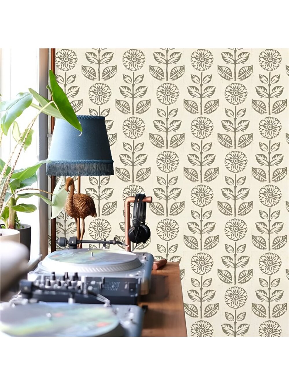 Floral Wallpaper Peel and Stick Wallpaper Floral Contact Paper 17.7 inch × 118 '
